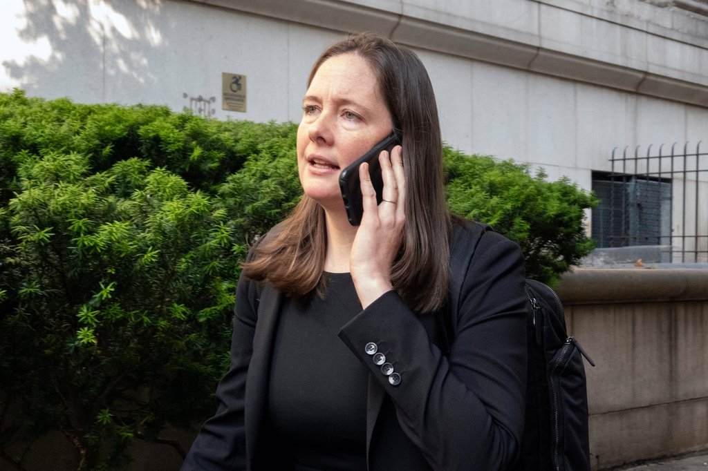 FILE – Assistant U.S. Attorney Maurene Comey is outside court during the Sean “Diddy” Combs’ sex trafficking trial, June 3, 2025. (AP Photo/Ted Shaffrey, File)