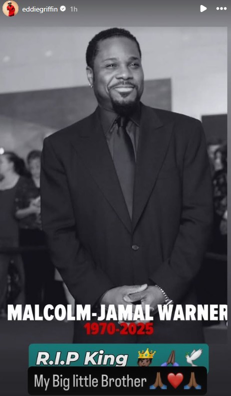 A screenshot of Eddie Griffin's Instagram Stories.