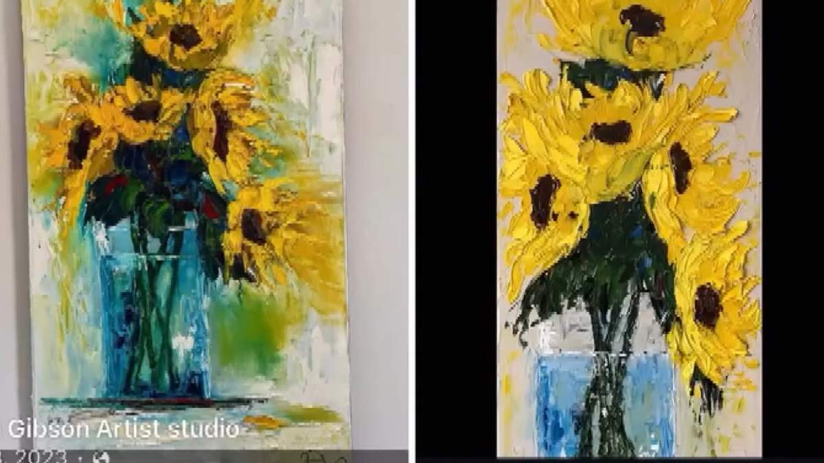 Calgary artist Tresa Gibson said she was shocked to find unauthorized replicas of many of her unique paintings being sold online.