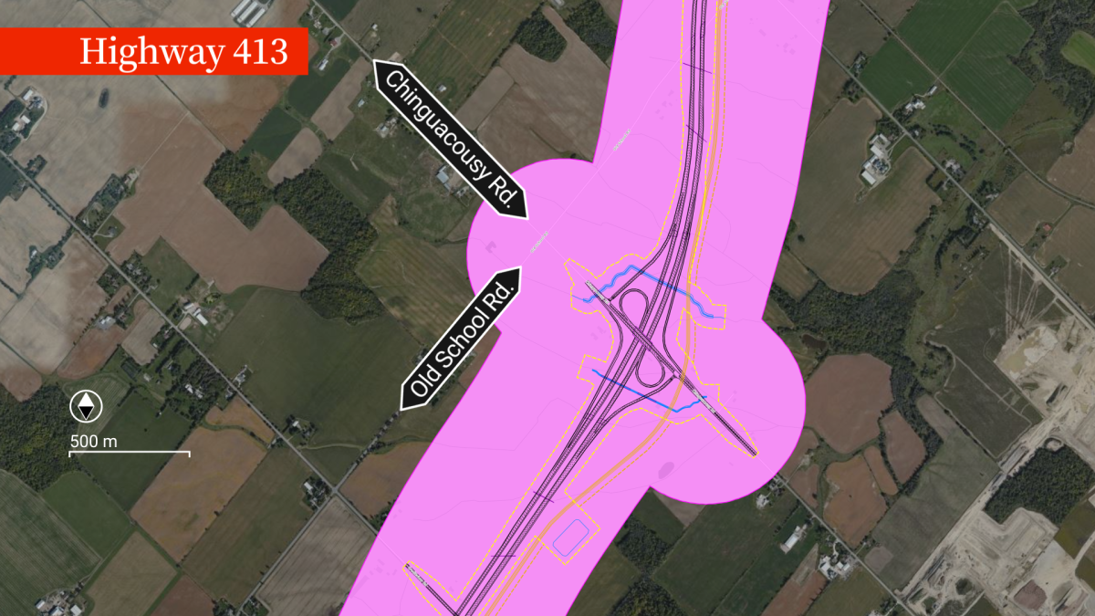 A detailed map shows the proposed interchange, which could have been removed.