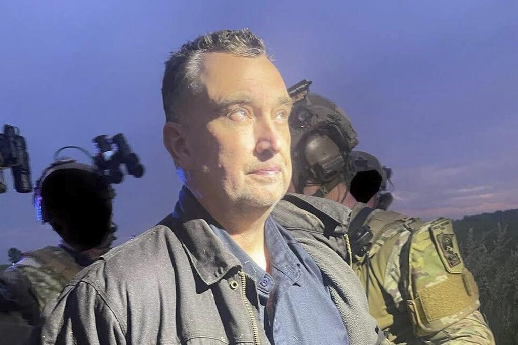 FILE - This photo made available by the Ramsey County Sheriff's Office shows Vance Luther Boelter, the man charged with killing the top Democrat in the Minnesota House and her husband, and wounding a state senator and his wife, as he was arrested on June 15, 2025.