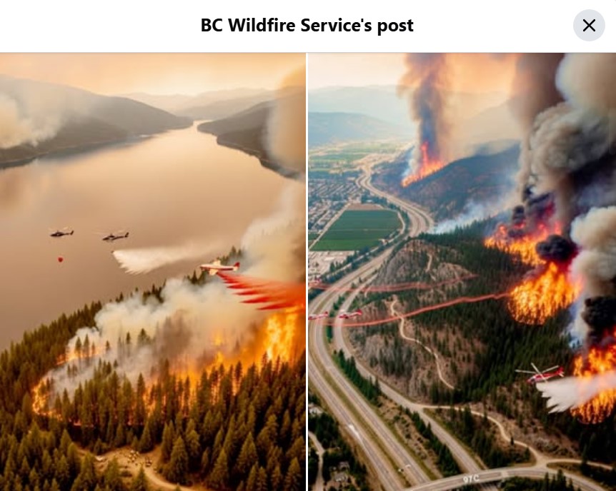 Услугата за див огън на BC предупреждава хората за споделяне