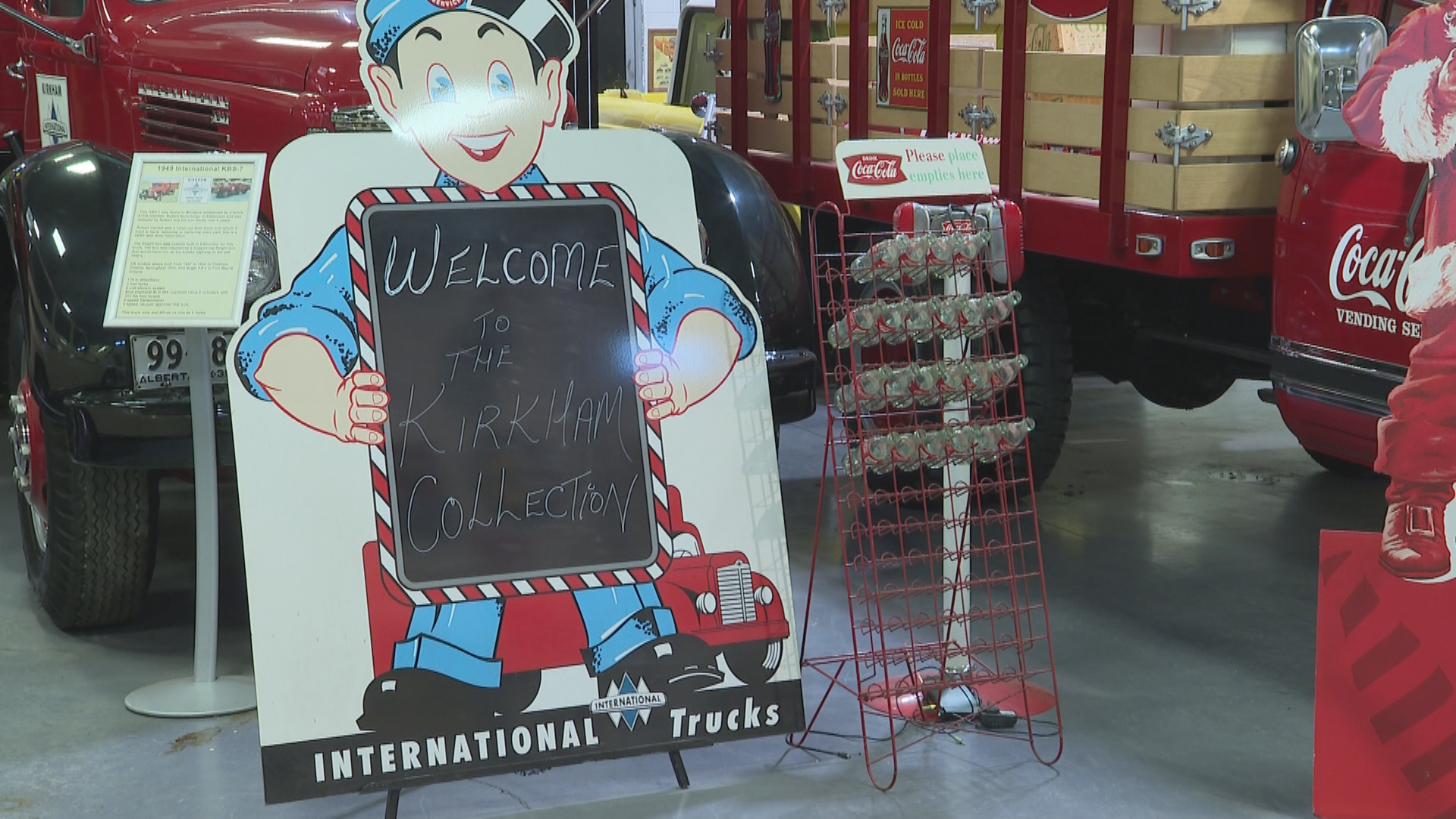 Welcoming sign introducing George Kirkham's collection.