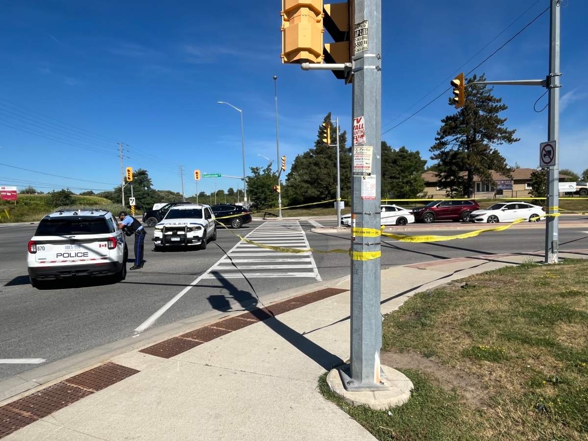 Police at the scene.