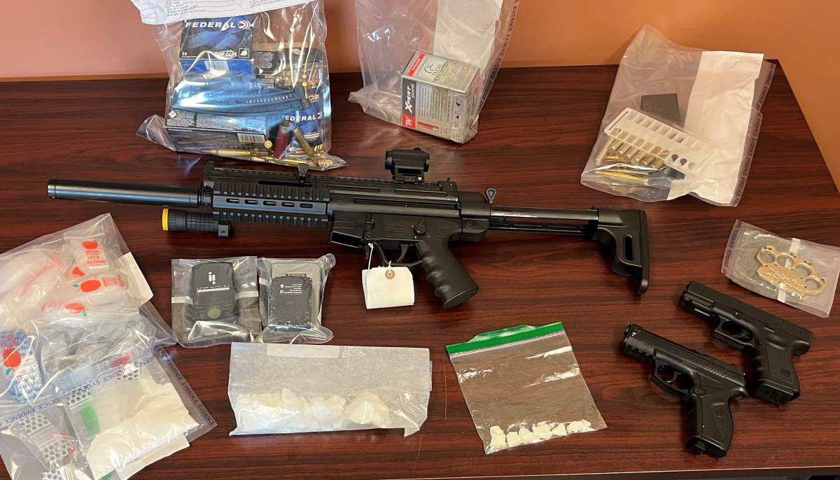 Contraband seized by Manitoba RCMP during an Aug. 22 raid in the Fairford area.