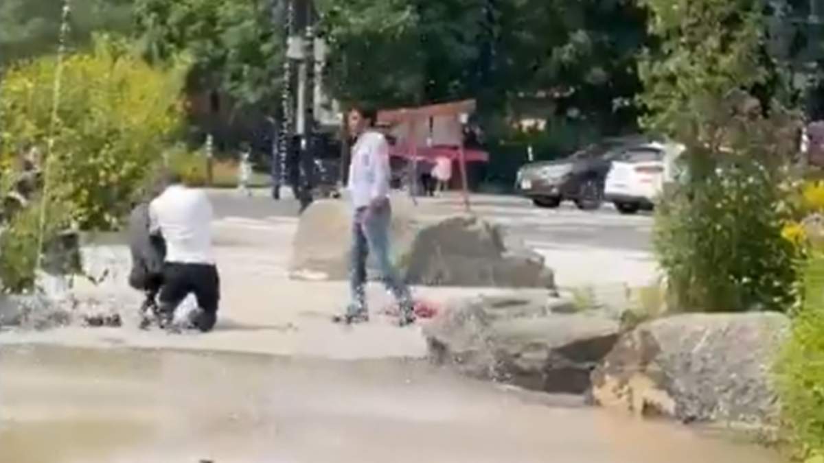 A Jewish man, who was with his three children at the park, when he was beaten by another man in Montreal on Friday, August 8, 2025.