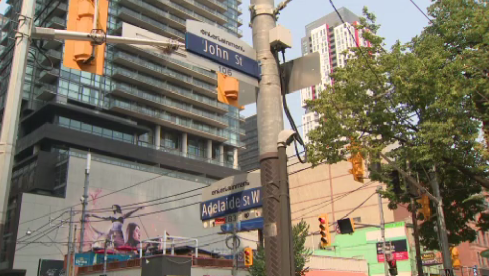 John and Adelaide streets.