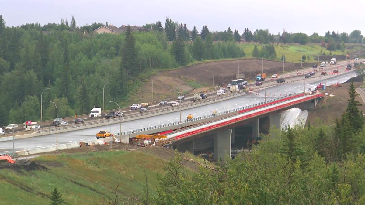 Construction on the Whitemud Drive Rainbow Valley bridges, including a new pedestrian bridge, on Friday, August 8, 2025.