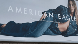 Billboards of actress Sydney Sweeney is seen outside of an American Eagle store on August 01, 2025 in New York City.