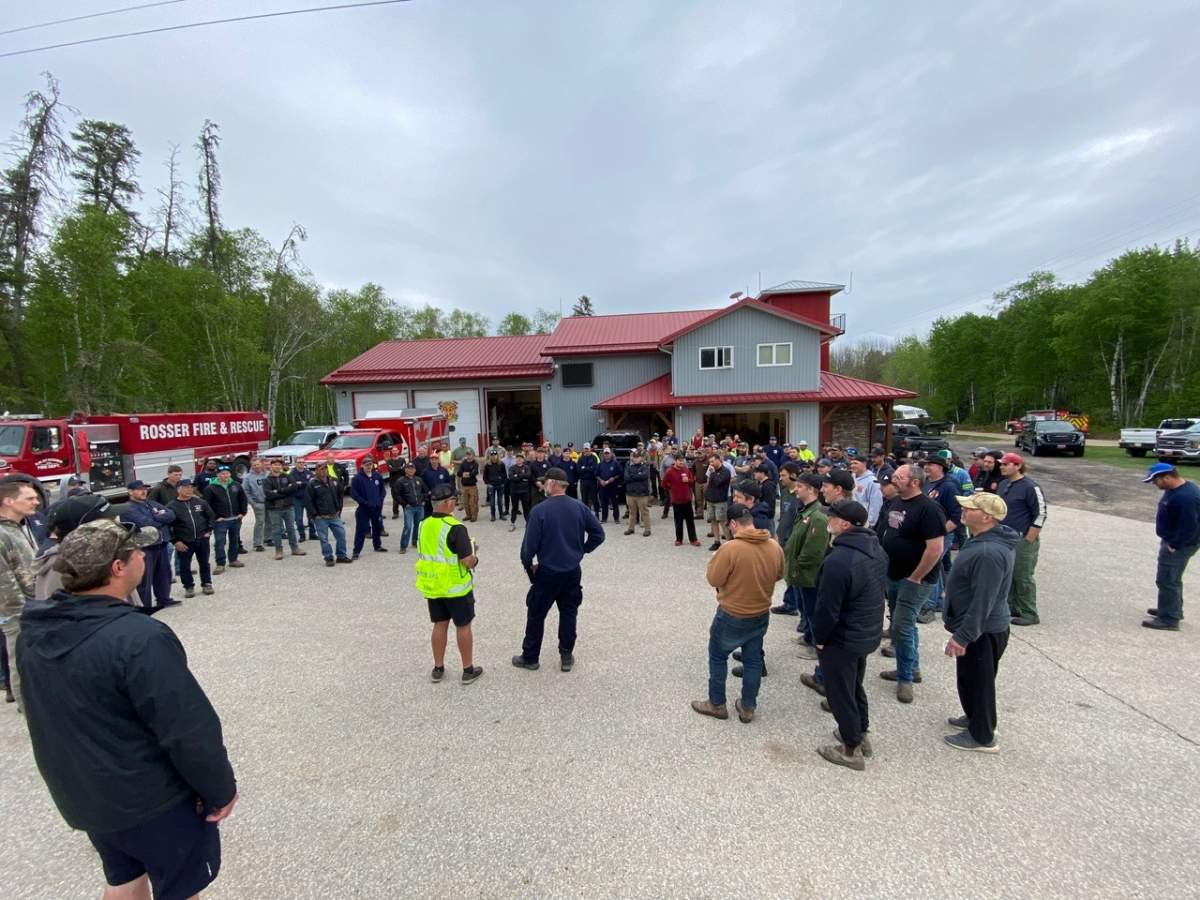 Numerous firefighting personnel from departments across the province and community volunteers came out to help the Southeast Whiteshell Fire Department protect homes and cottages.