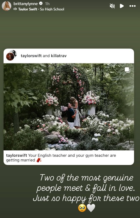 A screenshot of Brittany Mahome's Instagram Stories.