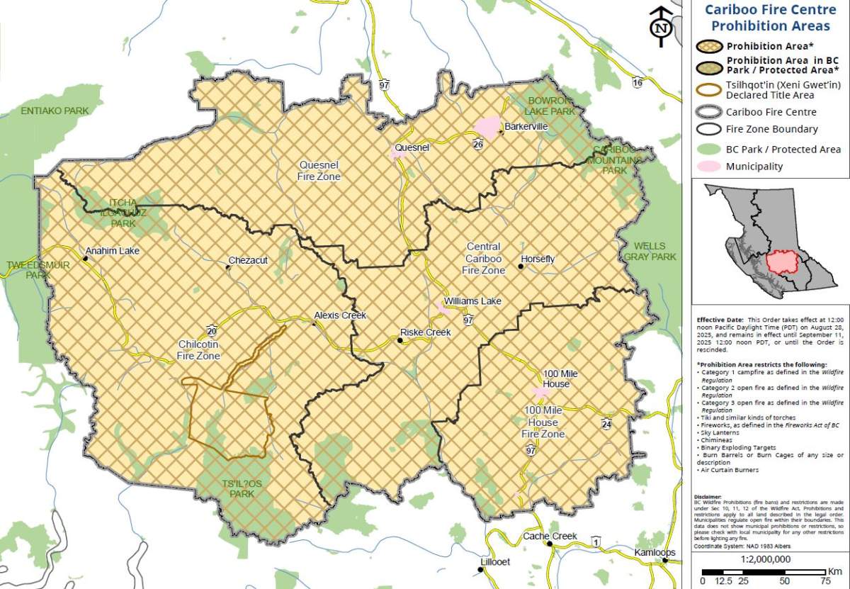 Campfire bans to take effect in Kamloops, Cariboo fire centres Thursday - image