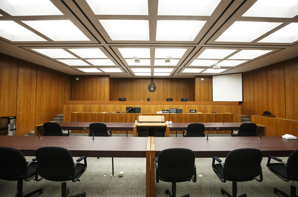 A courtroom at the Edmonton Law Courts building in Edmonton on Friday, June 28, 2019.