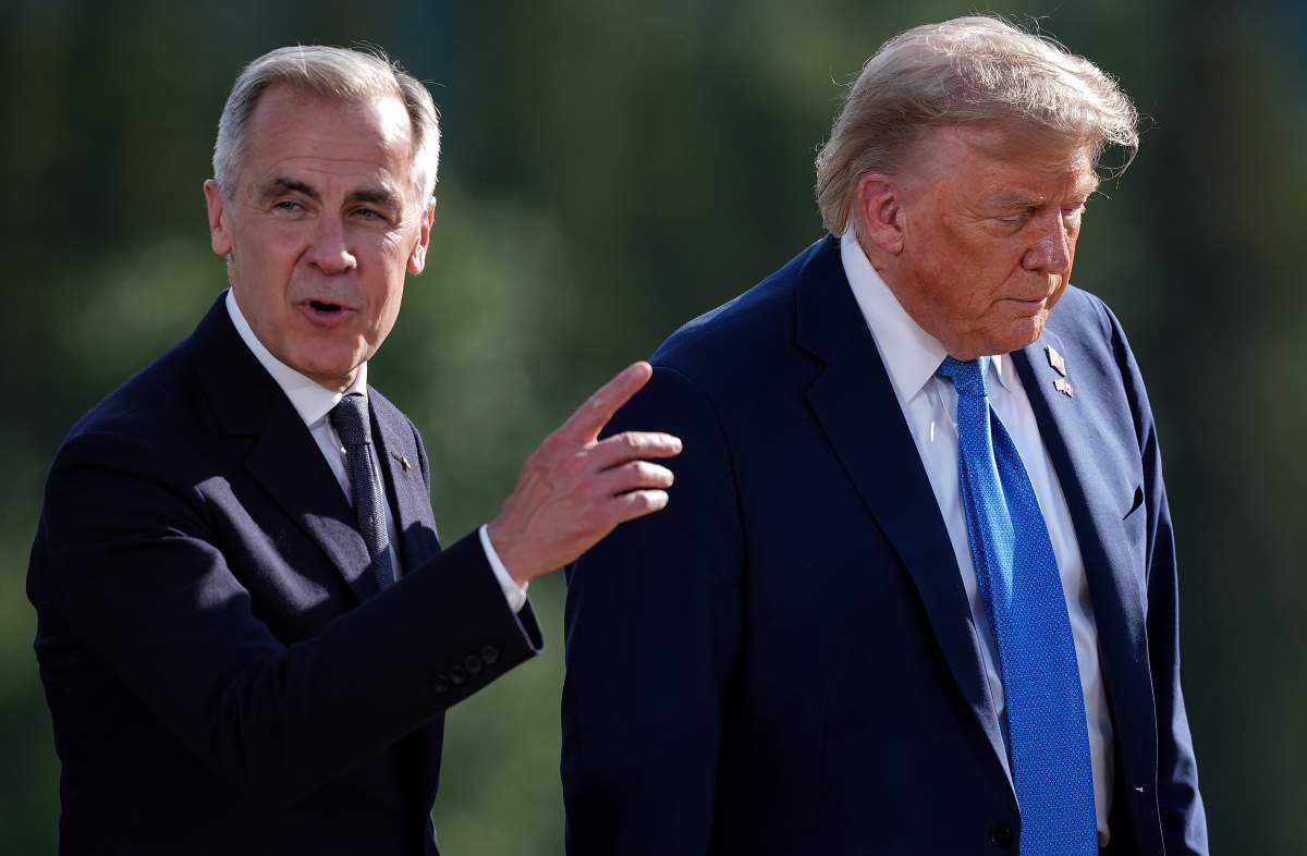Prime Minister Mark Carney, left, and U.S. President Donald Trump.