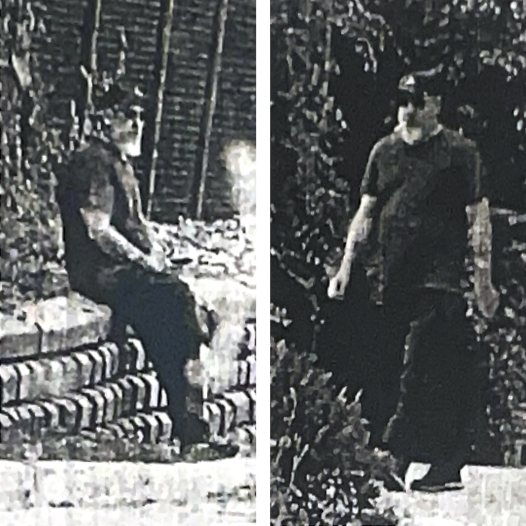 RCMP surveillance photos of Robert Floyd Rendall, whom police allege is ISIS propagandist Sulaiman Dawood al-Kanadie.