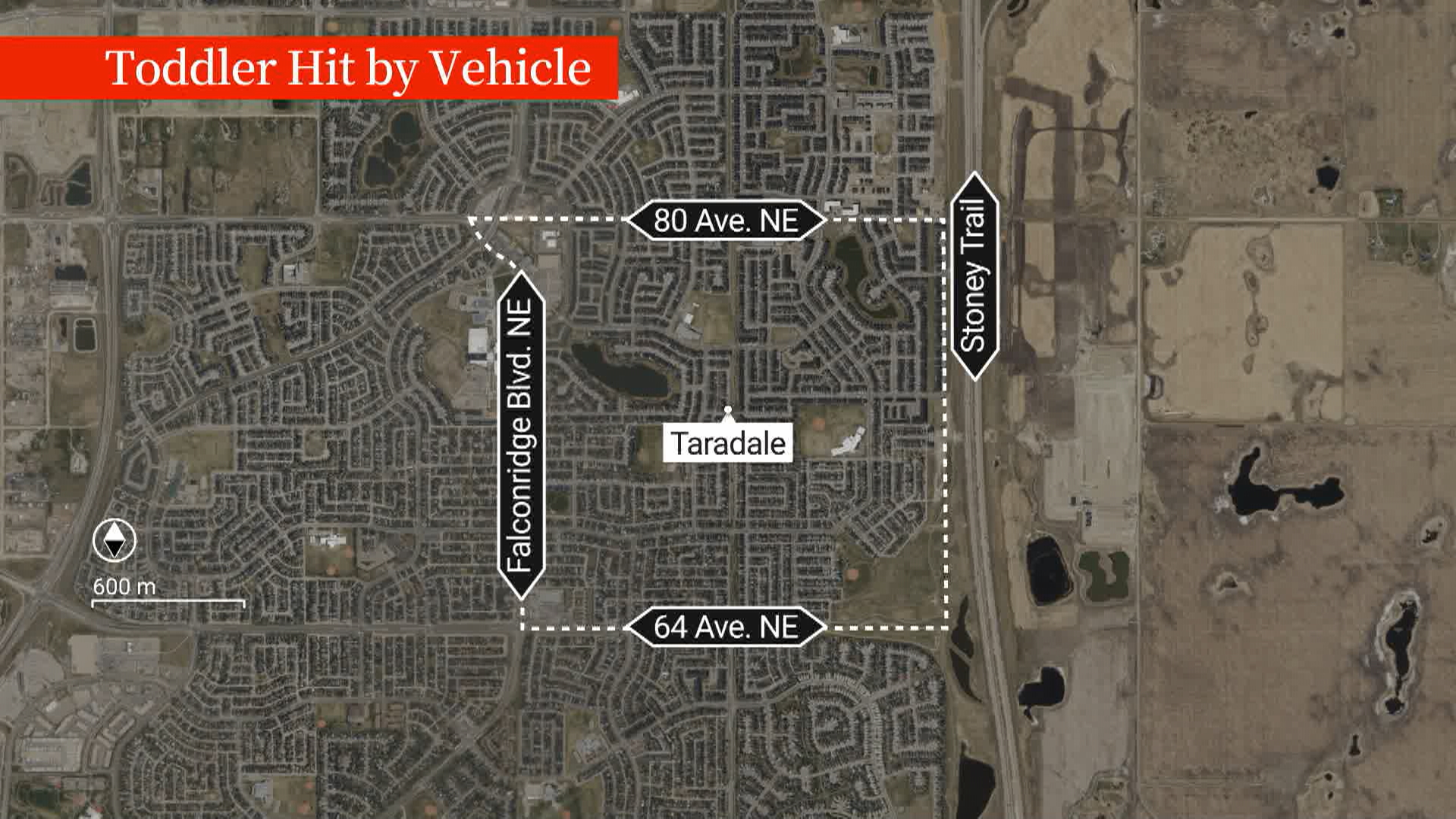 Калгари полицията твърди че момиче на две години и половина