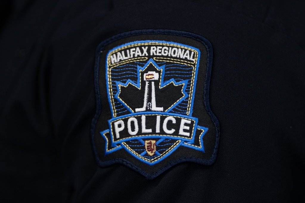 A shoulder patch on the uniform of a Halifax Regional Police officer is seen in Halifax on Tuesday, Sept. 17, 2024. 