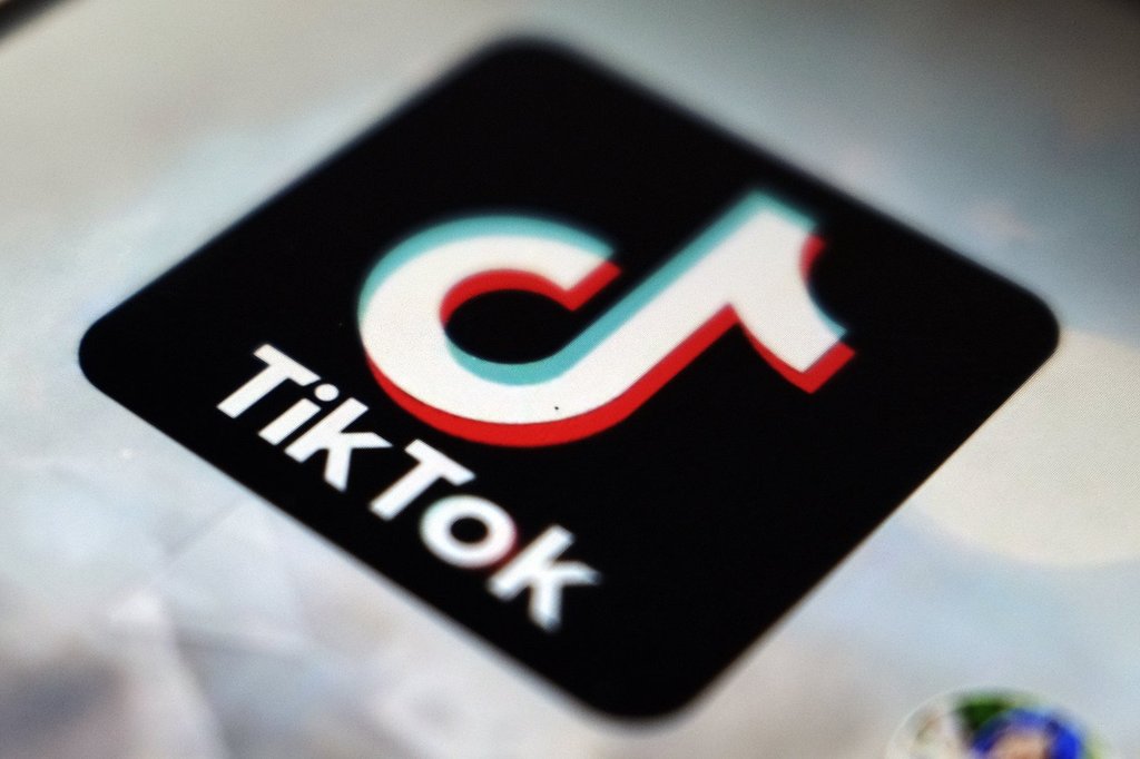 The TikTok logo is pictured in Tokyo, Sept. 28, 2020.