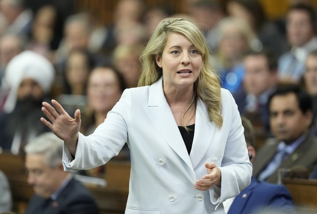 Industry Minister Melanie Joly rises during Question Period on Parliament Hill in Ottawa, Wednesday Sept. 24, 2025.