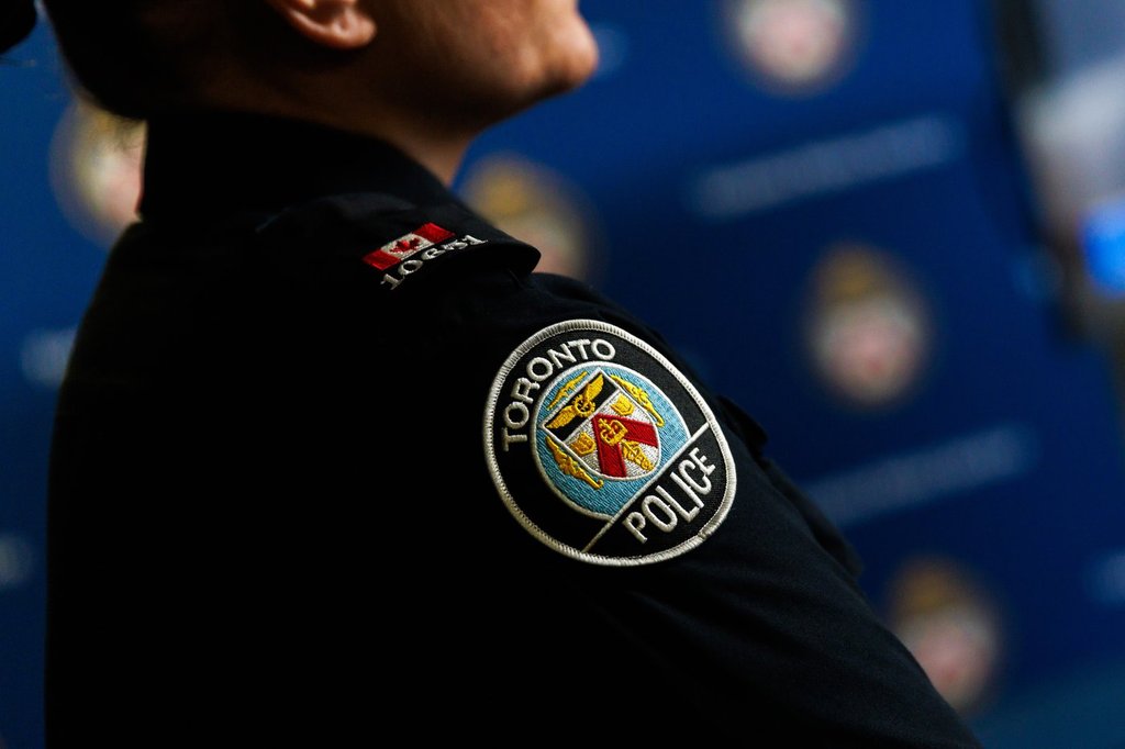A Toronto police officer's uniform is seen during a press conference in Toronto on Tuesday, Jan. 21, 2025. THE CANADIAN PRESS/Cole Burston.