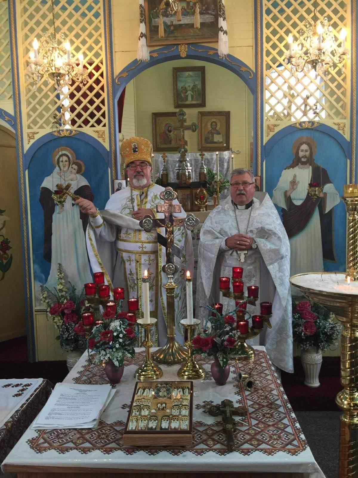 All Saints Ukrainian Orthodox Parish of Bellis, Alta. before the fire in September 2025.