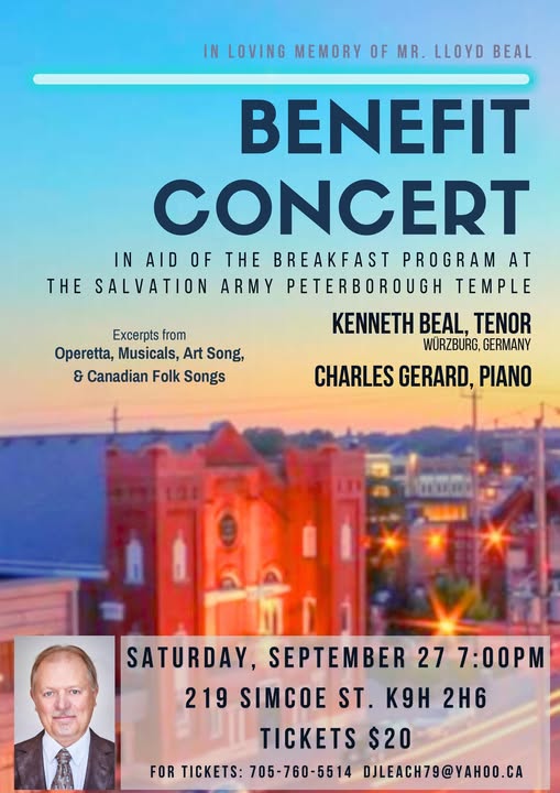Benefit Concert for The Breakfast Program at The Salvation Army Peterborough Temple - image