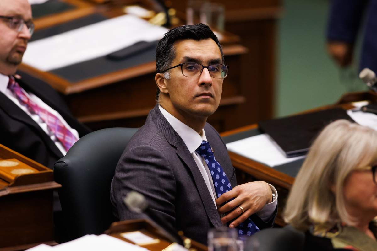 Liberal MPP Adil Shamji attends question period at Queen’s Park in Toronto on Tuesday, May 13, 2025.