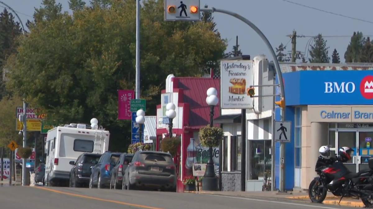 The town of Calmar, Alta. on Sept. 9, 2025.