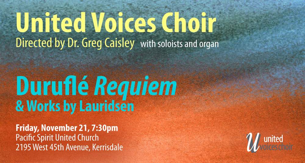 United Voices Choir presents Duruflé: Requiem & Works by Lauridsen - image