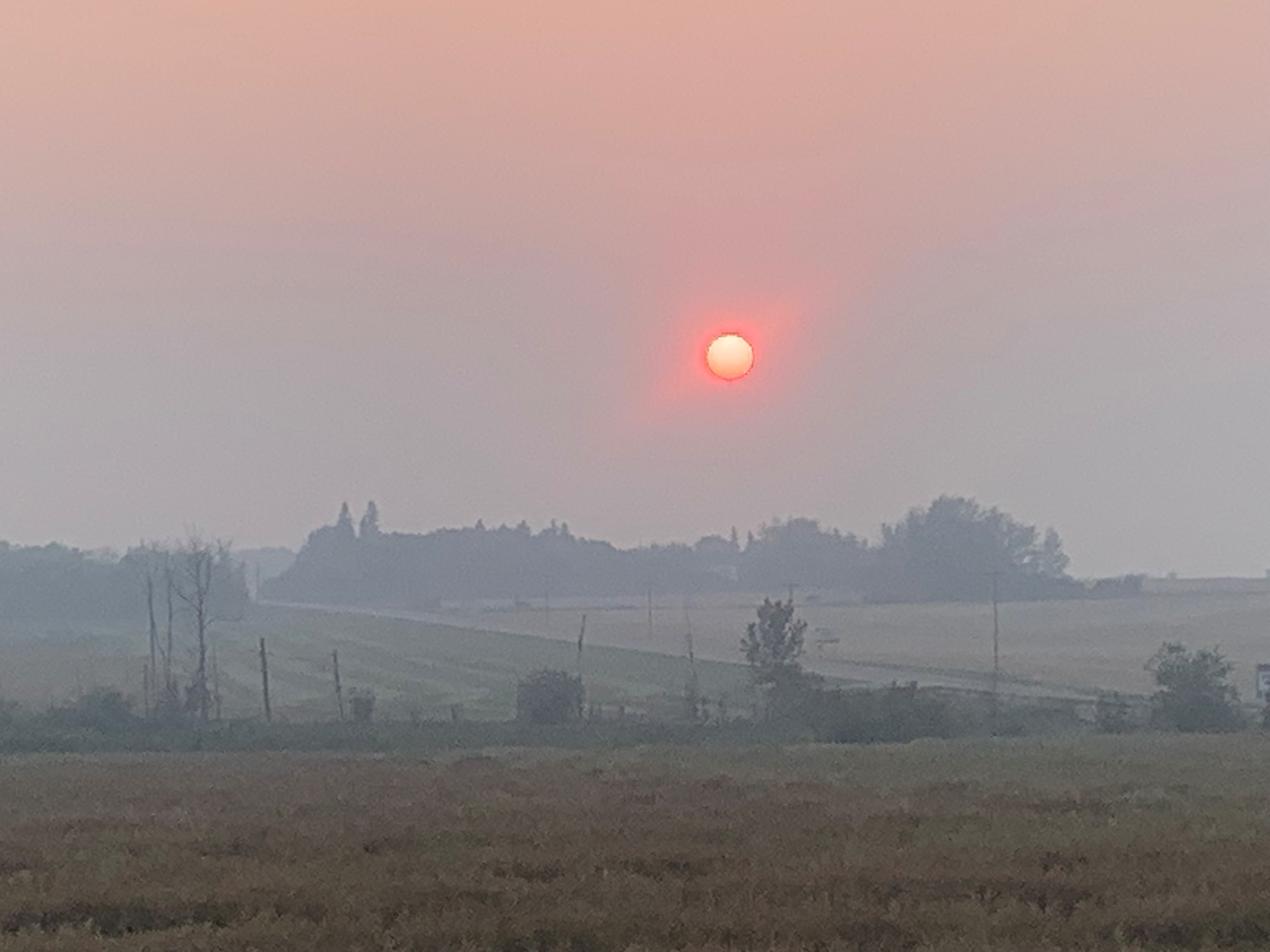 Air quality warnings were issued throughout parts of Alberta and