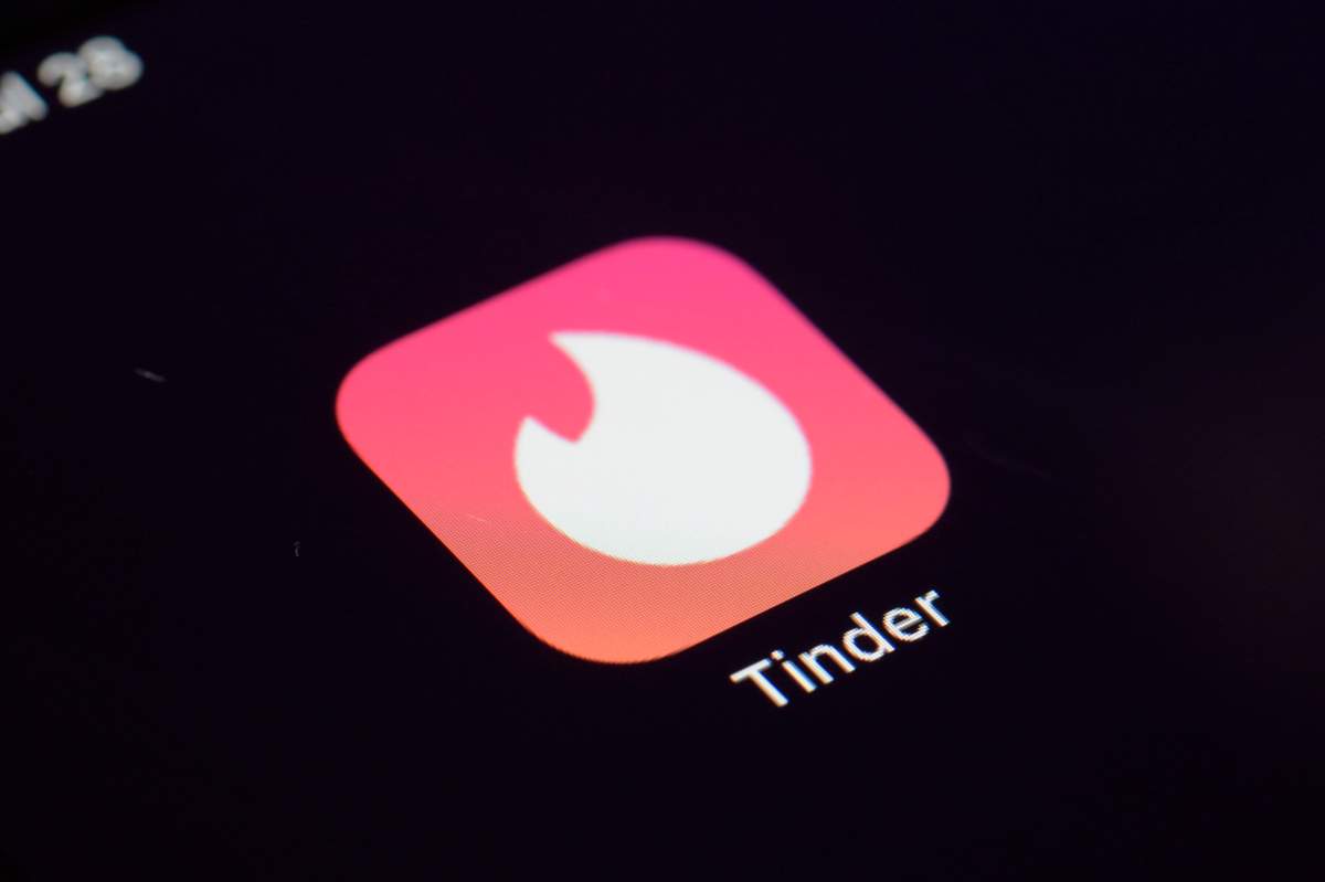 The icon for the dating app Tinder appears on a device, July 28, 2020, in New York.