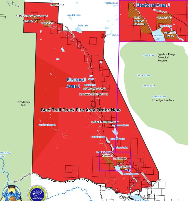 Евакуационна заповед издадена от Улкачо Първа нация и Регионалния район