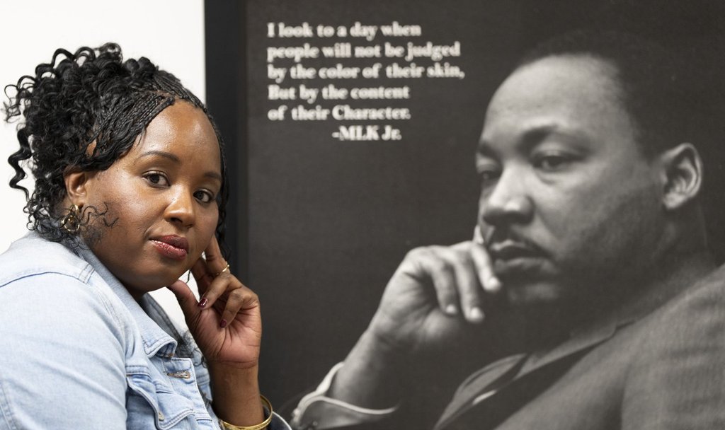 Nicole Mitchell, PhD student and Academic Associate in Social Work at McGill University and Credentialed IRCA Assessor poses in her office in Montreal on Friday, Aug. 29, 2025. THE CANADIAN PRESS/Christinne Muschi.