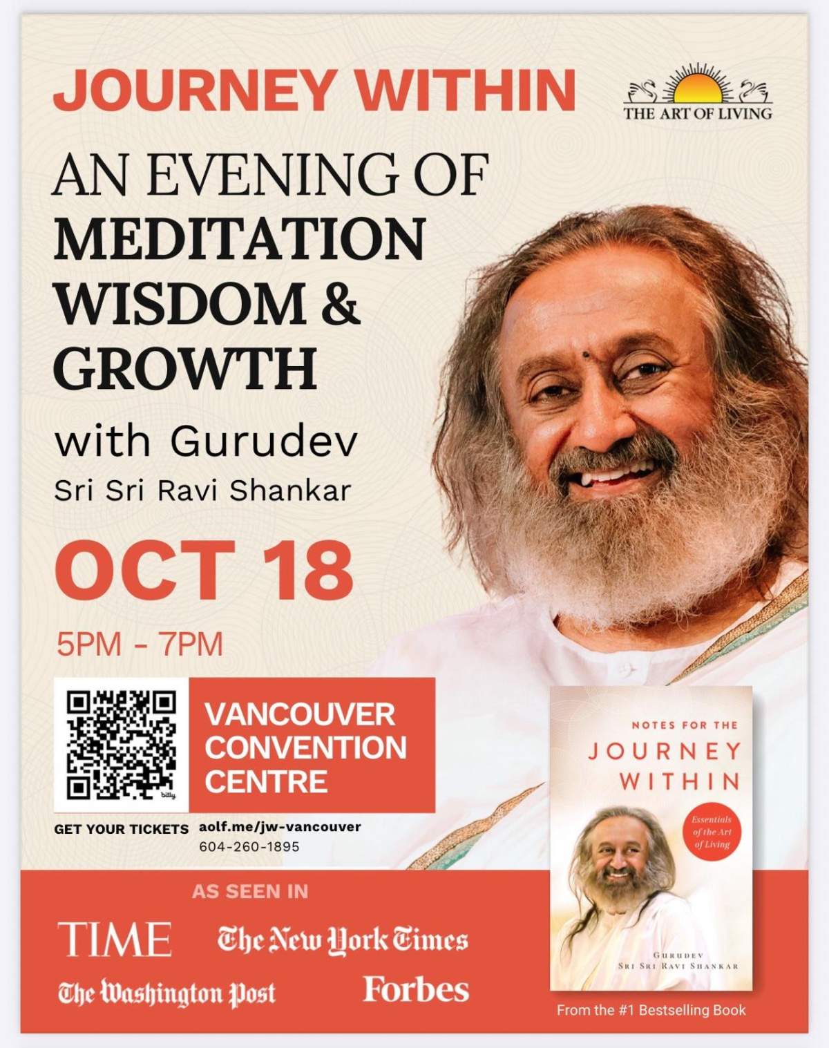 The Journey Within: Wisdom and Meditation with Gurudev Sri Sri Ravi Shankar - image