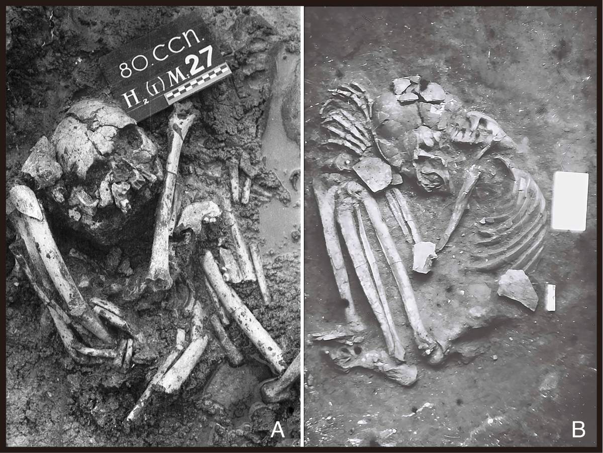Examples of Early and Middle Holocene flexed burials from northern Vietnam..