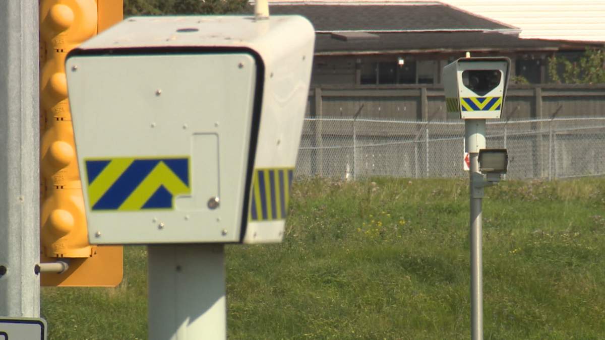 The intersection of 16 Avenue and 68 Street northeast is one of two intersections in Calgary where red light and speed cameras will be installed starting in October, in an effort to cut down on excessive speeding and motor vehicle collisions.