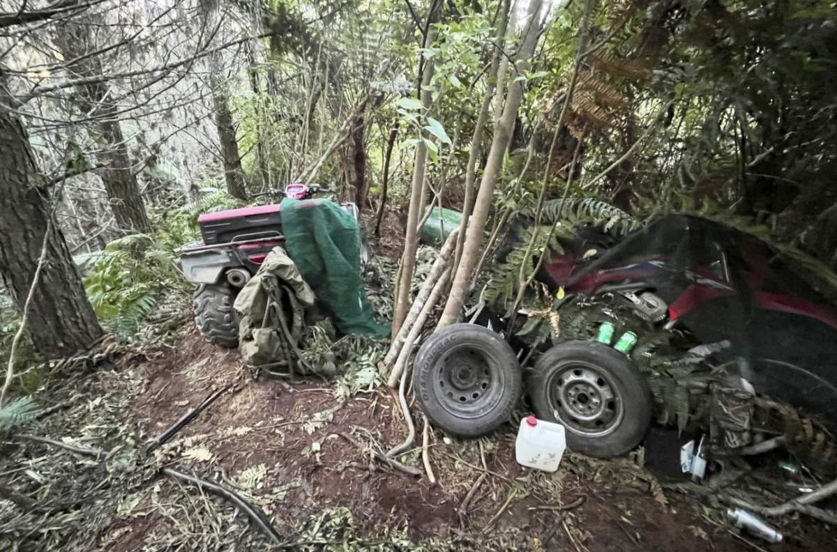 This Sept. 8, 2025 photo released by the New Zealand police, shows the campsite where Tom Phillips and his children were hiding prior to his shooting in Waitomo, in the district of Waikato, New Zealand.
