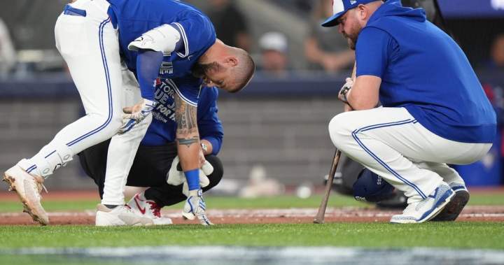Jays outfielder Lukes returns to lineup for Game 2 | Globalnews.ca Jays outfielder Lukes returns to lineup for Game 2 | Globalnews.ca