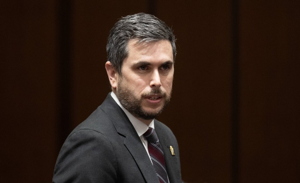 Canadian Security Intelligence Service Director Daniel Rogers waits to appear before the Standing Committee on Public Safety and National Security on Parliament Hill in Ottawa Thursday, Oct. 9, 2025. THE CANADIAN PRESS/Adrian Wyld.