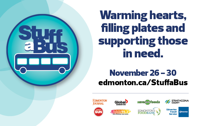 ETS Stuff a Bus proudly supported by Global Edmonton - image