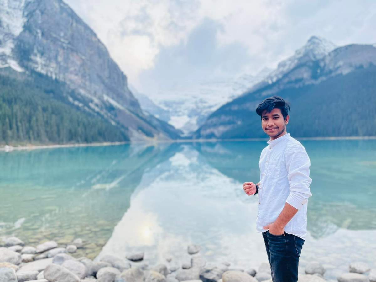 Mahin Shahriar visits Lake Louise, Alta. in an undated photo supplied by his family.