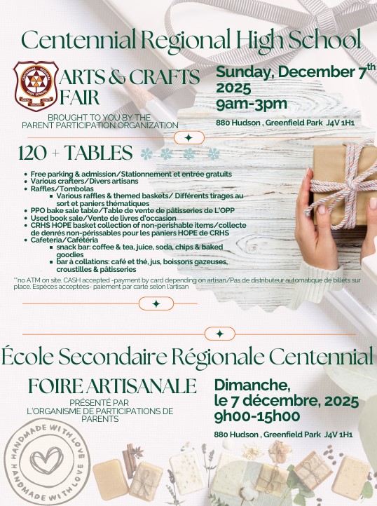 CRHS Annual Craft Fair – Sunday, December 7th, 2025 (9 AM – 3PM) - image