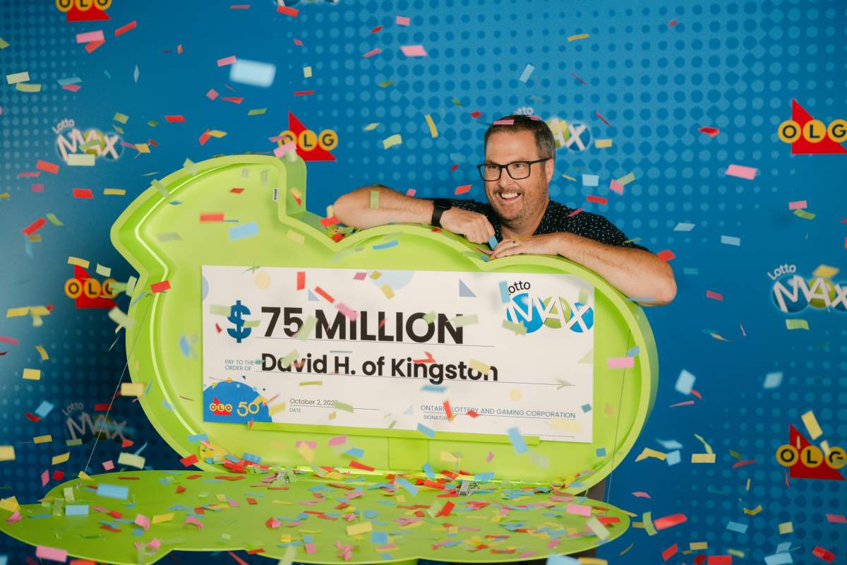 David Hatt of Kingston, Ont., wins $75 million Lotto Max jackpot from Aug. 19, 2025 draw.