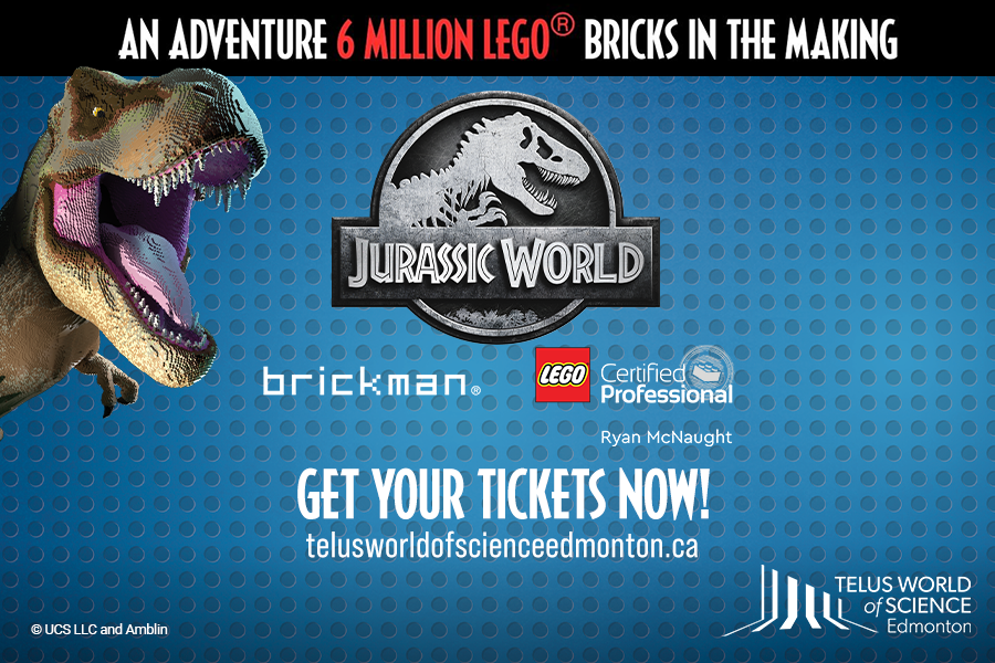Global Edmonton proudly supports Jurassic World by Brickman® at TELUS World of Science – Edmonton - image