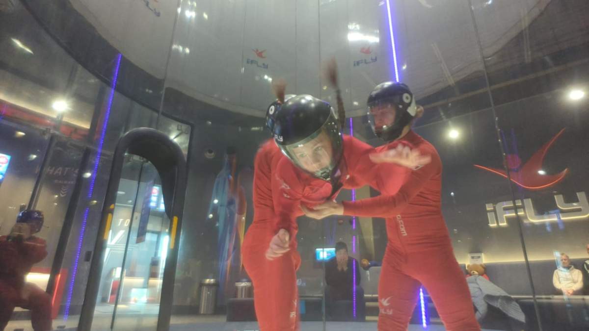 Girl Indoor Skydiving