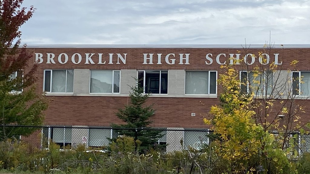 Brooklin High School is seen in Whitby, Ont., on Tuesday, Oct. 7, 2025. 
