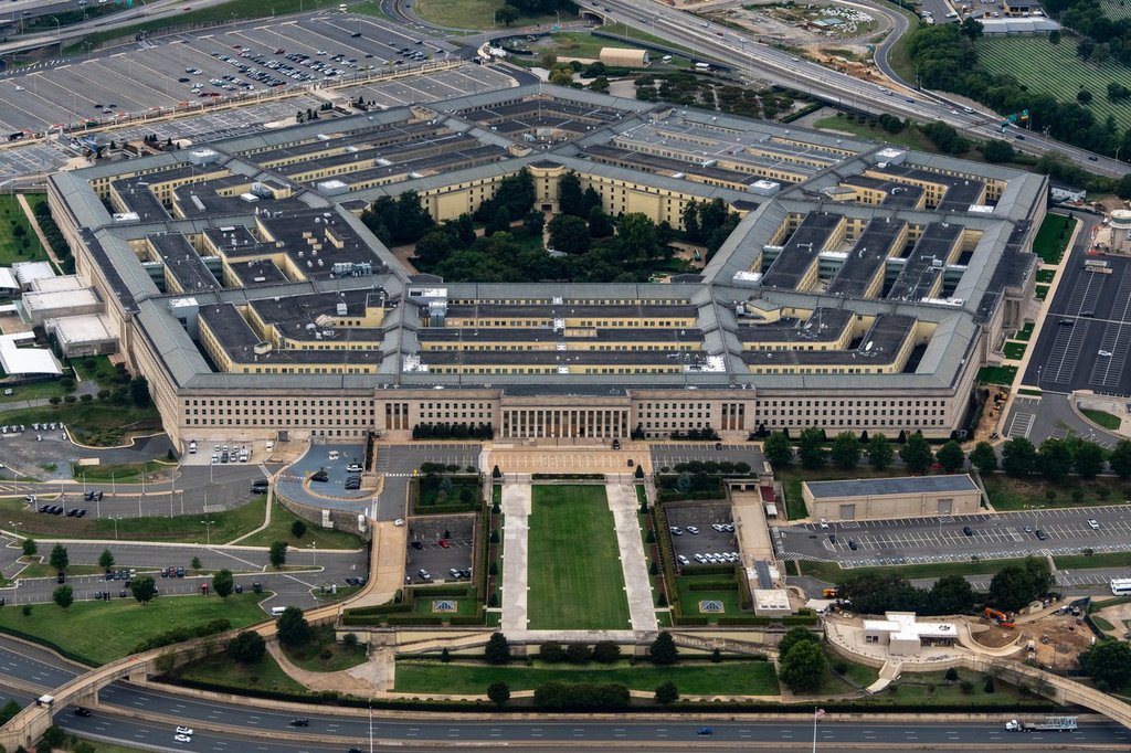 FILE - The Pentagon, the headquarters for the U.S. Department of Defense, is seen from the air, Sept. 20, 2025, in Arlington, Va.