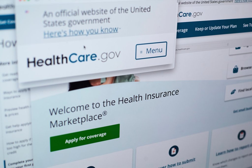 FILE - Pages from the U.S. Affordable Care Act health insurance website healthcare.gov are seen on a computer screen in New York, Aug. 19, 2025. (AP Photo/Patrick Sison, File).