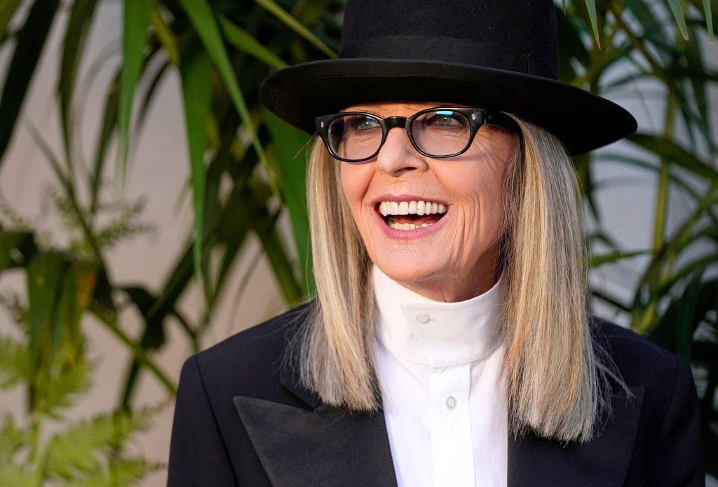 Diane Keaton appears at the Ralph Lauren Spring 2023 Fashion Experience in Pasadena, Calif., on Oct. 13, 2022.
