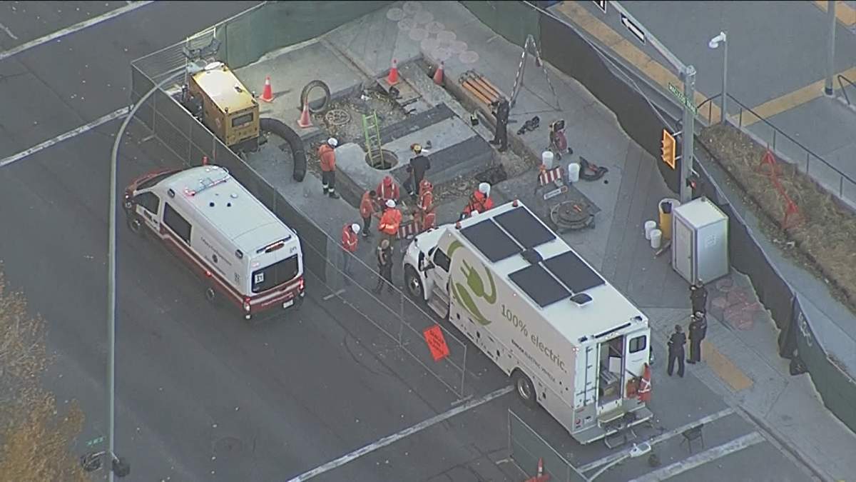 Calgary police were forced to shut down several blocks of Macleod trail Thursday morning as emergency crews responded to an "industrial incident."